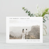 Faire-part Modern Simple QR Code Juste Marié Photo Mariage (Debout devant)