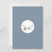 Faire-part Modern Slate Blue Islamic Baby Boy Birth (Dos)