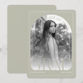 Faire-part Modern Stone Grey Arch Graduation Announcement (Devant / Derrière)