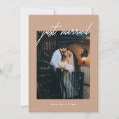 Faire-part Modern Terracotta Photo Wedding Elopement (Devant)