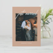 Faire-part Modern Terracotta Photo Wedding Elopement (Debout devant)