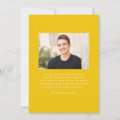 Faire-part Modern Yellow Frame 2 Photo Graduation (Dos)