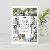 Faire-part Moderne 11 Photo Collage GRAD Graduation (Debout devant)