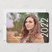 Faire-part Moderne 2022 Script 1 Photo University Graduation (Devant)