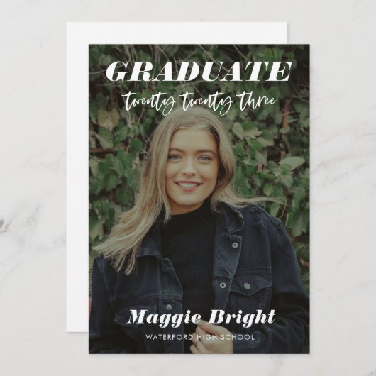 Faire-part moderne 2023 Open House (Devant / Derrière)