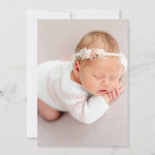 Faire-part Moderne 2 Photos superposer Bienvenue naissance (Dos)