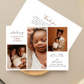 Faire-part Moderne 3 Merci photo Naissance du nouveau bébé