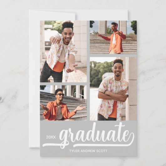 Faire-part Moderne 4 - Diplôme photo (Devant)