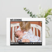Faire-part Moderne 4 Photo Collage Accueillant naissance de f (Debout devant)
