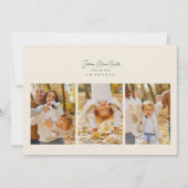 Faire-part moderne 4 script photo graduation calligraphie (Devant)