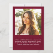 Faire-part Moderne 8 Photo Bourgogne Diplôme (Dos)