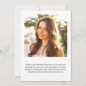 Faire-part Moderne 8 Photo Collage Graduation (Dos)