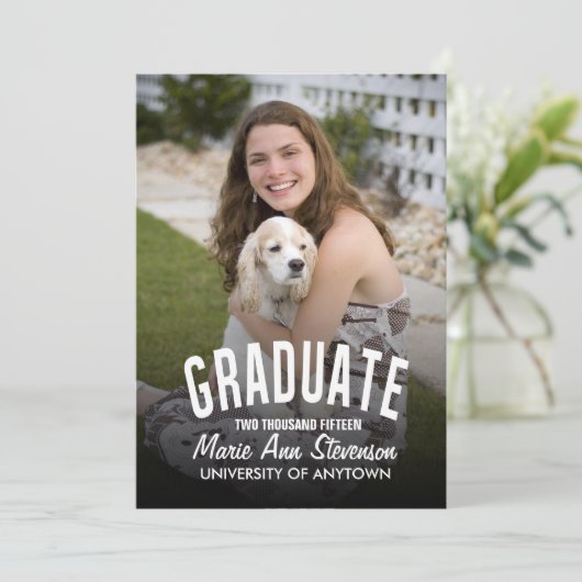 Faire-part moderne à courbe personnalisée (Debout devant)