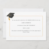 Faire-part Moderne Annonce de Diplôme avec Script Tendance 4 (Dos)