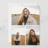 Faire-part Moderne annonce de remise de diplôme à fleurs sauv (Dos)