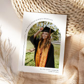 Faire-part Moderne Boho Arch Photo Graduation