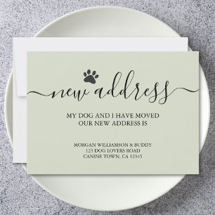 Faire-part Moderne calligraphie de maison neuve vert pâle dém