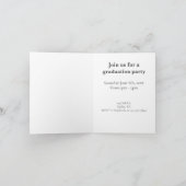 Faire-part Moderne Calligraphie Photo Graduation (Intérieur)