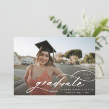 Moderne Calligraphie Photo Graduation Horizontale