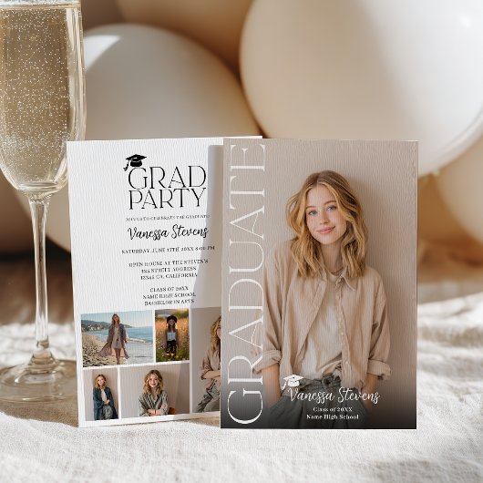 Faire-part Moderne Casual Simple Tendance 6 photos remise de