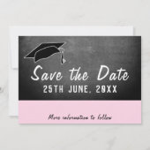 Faire-part Moderne Chalkboard Graduation Enregistrer la photo (Dos)
