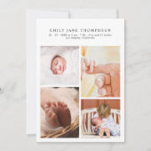 Faire-part Moderne Chic 5 Baby shower photo Merci naissance (Devant)