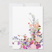 Faire-part Moderne chic fleurs sauvages script graduation pho (Dos)