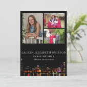 Faire-part Moderne Chicago Skyline 3 - Collage de photos (Debout devant)