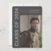 Faire-part Moderne, Classe de 2024, Sleek Photos Graduation (Devant)