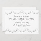 Faire-part moderne de 25e anniversaire de mariage  (Devant / Derrière)