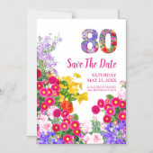Faire-part moderne de date anniversaire 80 ans ave (Recto)