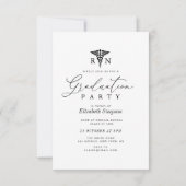 faire-part moderne de diplôme en soins infirmiers  (Dos)