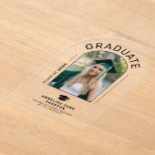 Faire-part moderne de graduation de l'arc de l'uni (Poser)