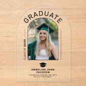 Faire-part moderne de graduation de l'arc de l'uni (Recto)