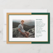 Faire-part moderne de graduation en bloc de couleu (Dos)