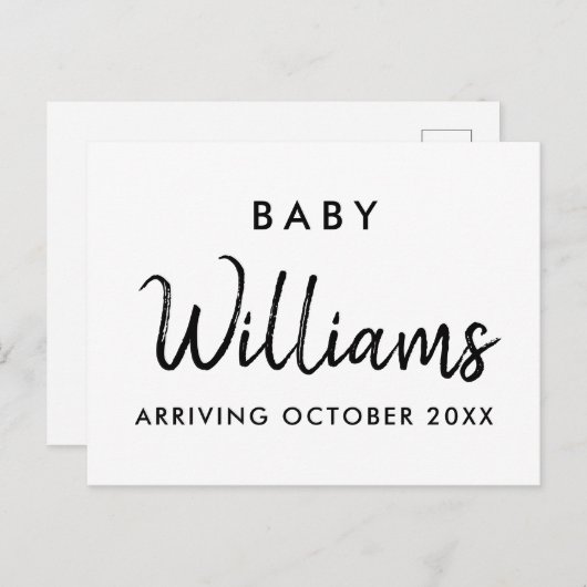 Faire-part moderne de grossesse (Devant / Derrière)