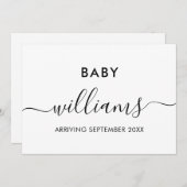 Faire-part moderne de grossesse (Devant / Derrière)