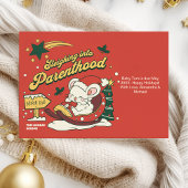 Faire-part moderne de grossesse de bébé de Noël