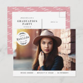 Faire-part moderne de la photo d'études supérieure (Devant / Derrière)