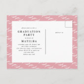 Faire-part moderne de la photo d'études supérieure (Dos)