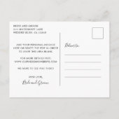 Faire-Part Moderne de Mariage aux Feuilles de Palm (Dos)