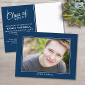 Faire-Part Moderne de Photo de Remise de Diplôme -