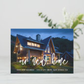 Faire-part moderne de photo mobile contemporain (Debout devant)