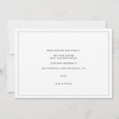 Faire-part moderne de photo mobile contemporain (Dos)