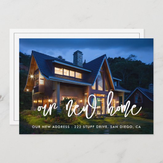 Faire-part moderne de photo mobile contemporain (Devant / Derrière)