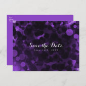 Faire-part moderne de soirée avec des points viole (Devant / Derrière)