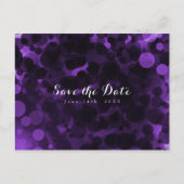Faire-part moderne de soirée avec des points viole (Devant)
