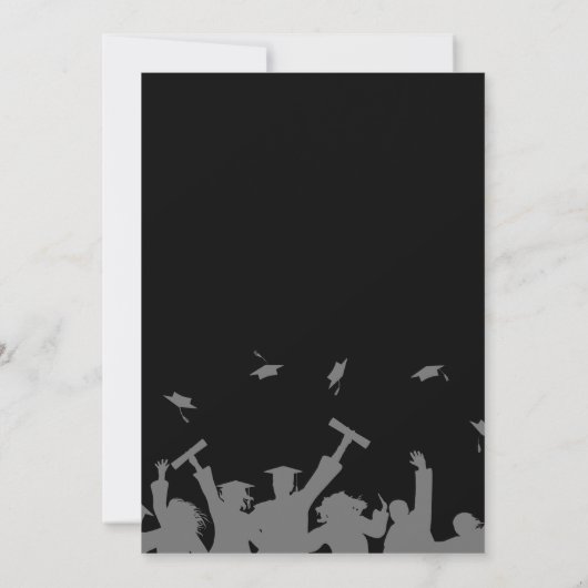 Faire-part moderne design noir photo (Dos)