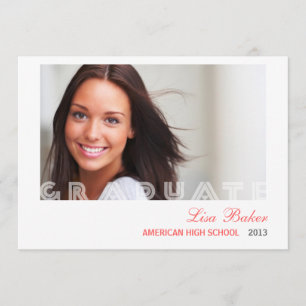 Faire-part moderne d'obtention du diplôme de