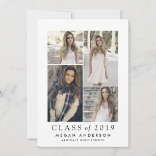 Faire-part moderne d'obtention du diplôme de photo